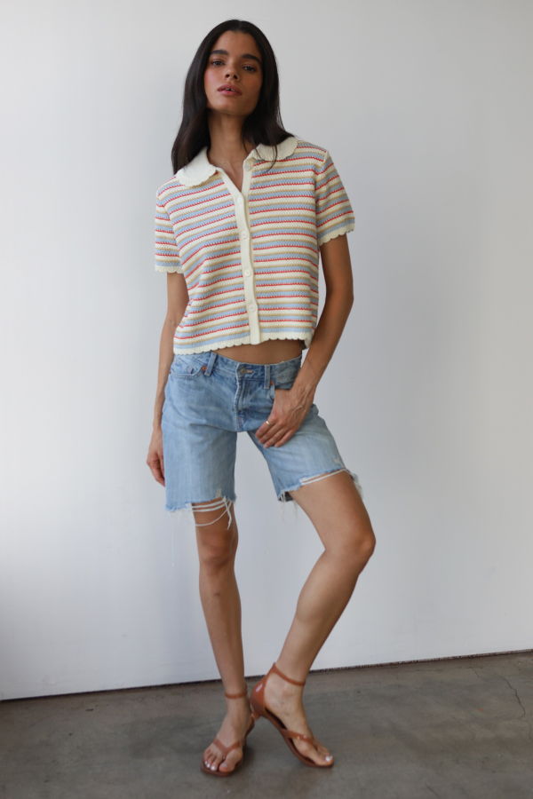 Callahan Knitwear Mai Crochet Polo