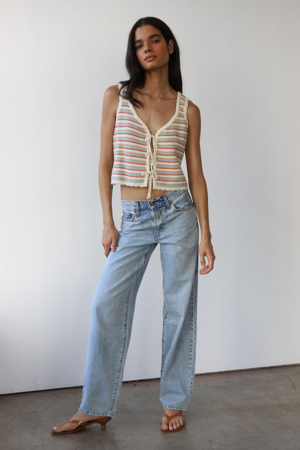 Callahan Knitwear Mai Crochet Tie Tank Tank Top