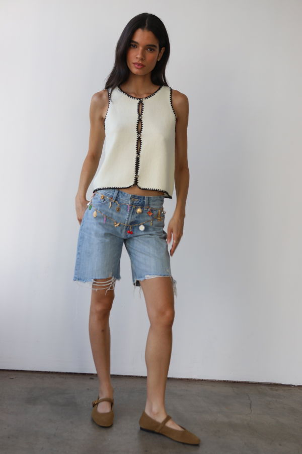 Callahan Knitwear Mala Stitch Tank Tank Top - Cream