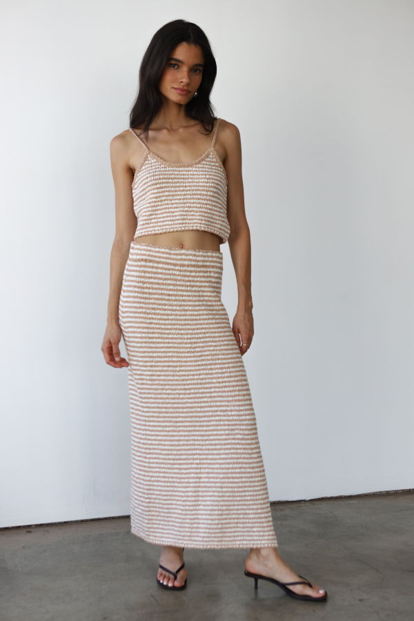 Callahan Knitwear Teddy Maxi Skirt - Lychee