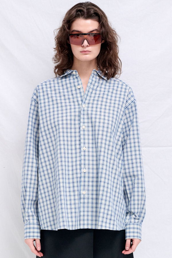 Baserange Claude Shirt - Blue Check