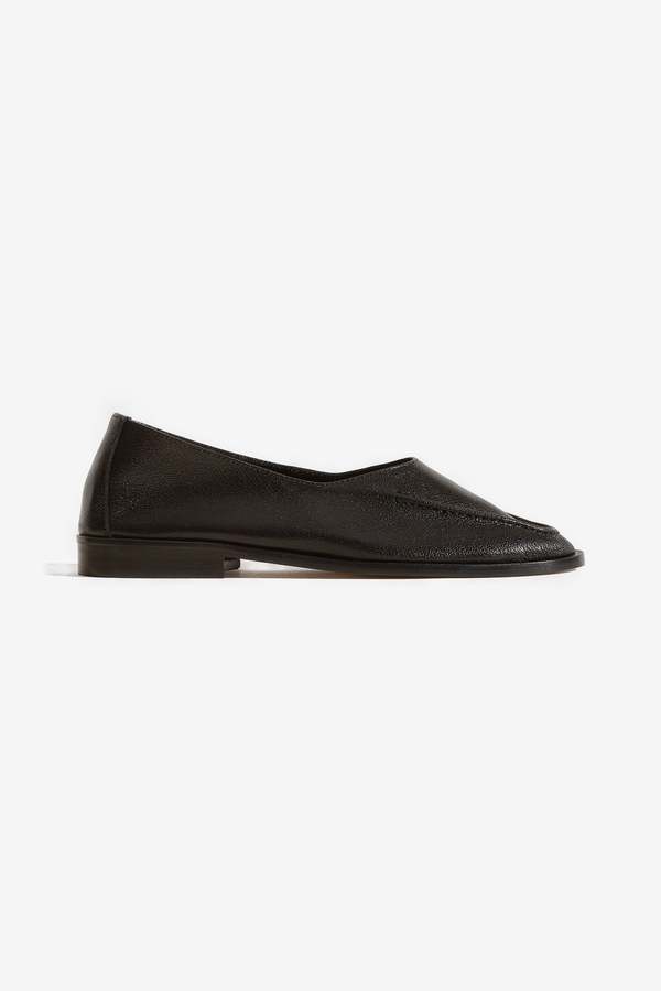 Hereu Juliol Winter Supple Shiny Loafers - Black