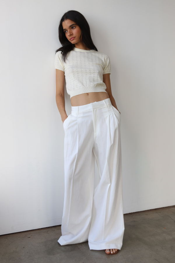 Callahan Knitwear Nerissa Pointelle Tee