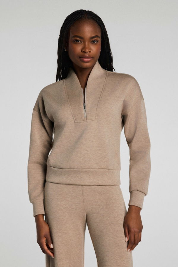 Spanx AE Shawl Collar Half Zip Top