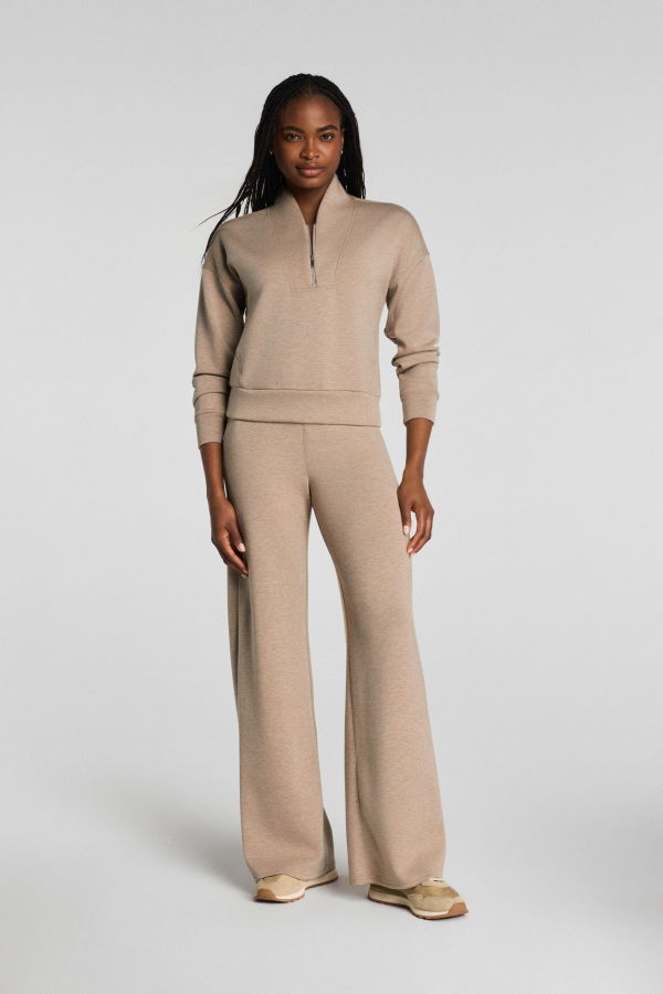 Spanx AE Shawl Collar Half Zip Top