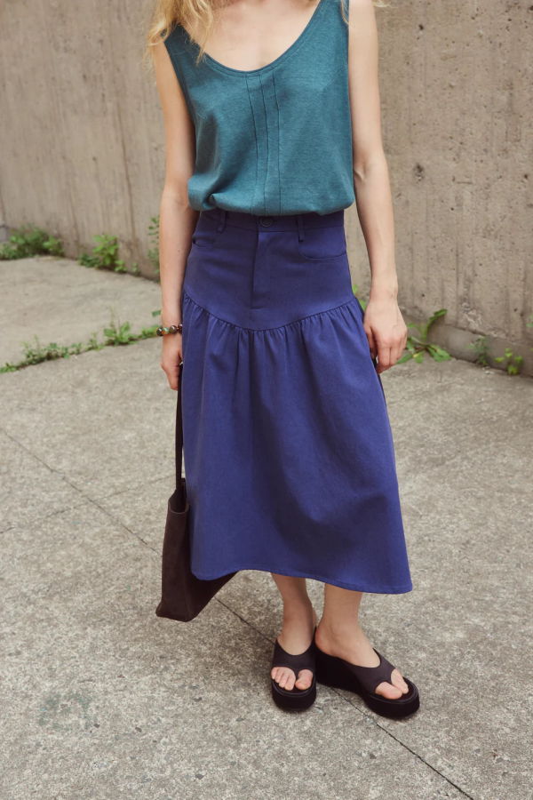 Eve Gravel Kerry Skirt - Navy