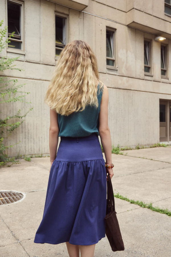 Eve Gravel Kerry Skirt - Navy