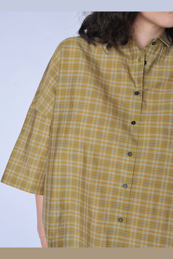 A Punto B Olive Plaid Button Down Shirt