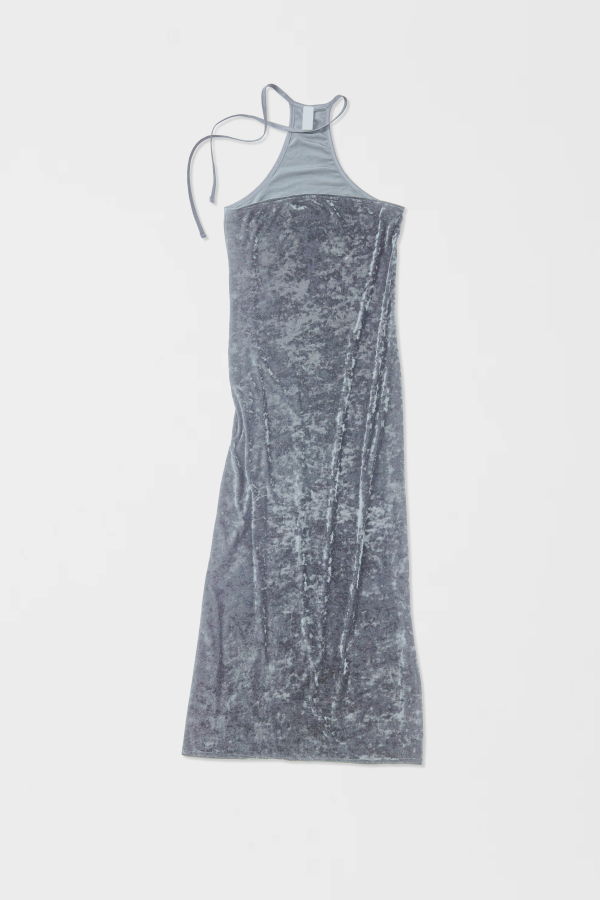 Simone Wild Velvet Dress Daisy - Silver