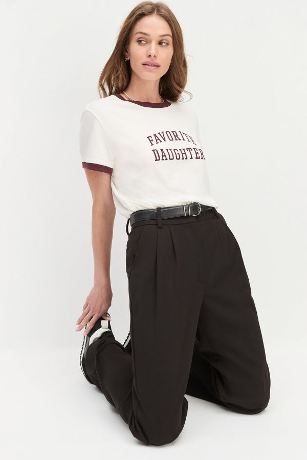 Favorite Daughter The Collegiate Ringer Tee Top