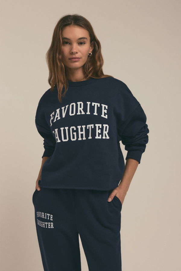 Favorite Daughter The Cropped Collegiate Sweatshirt