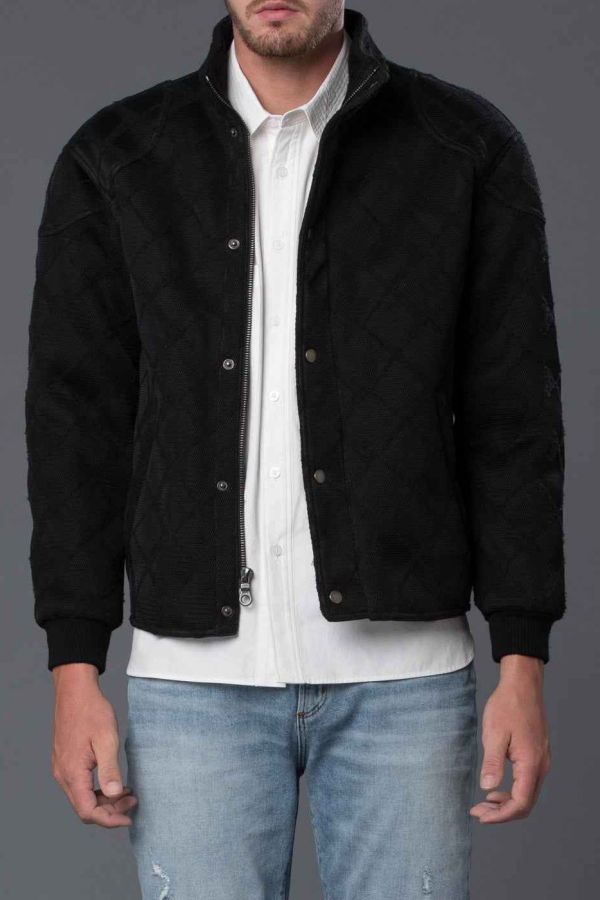 THE ENSIGN Krammer & Stoudt Moto Bomber Jacket - Black