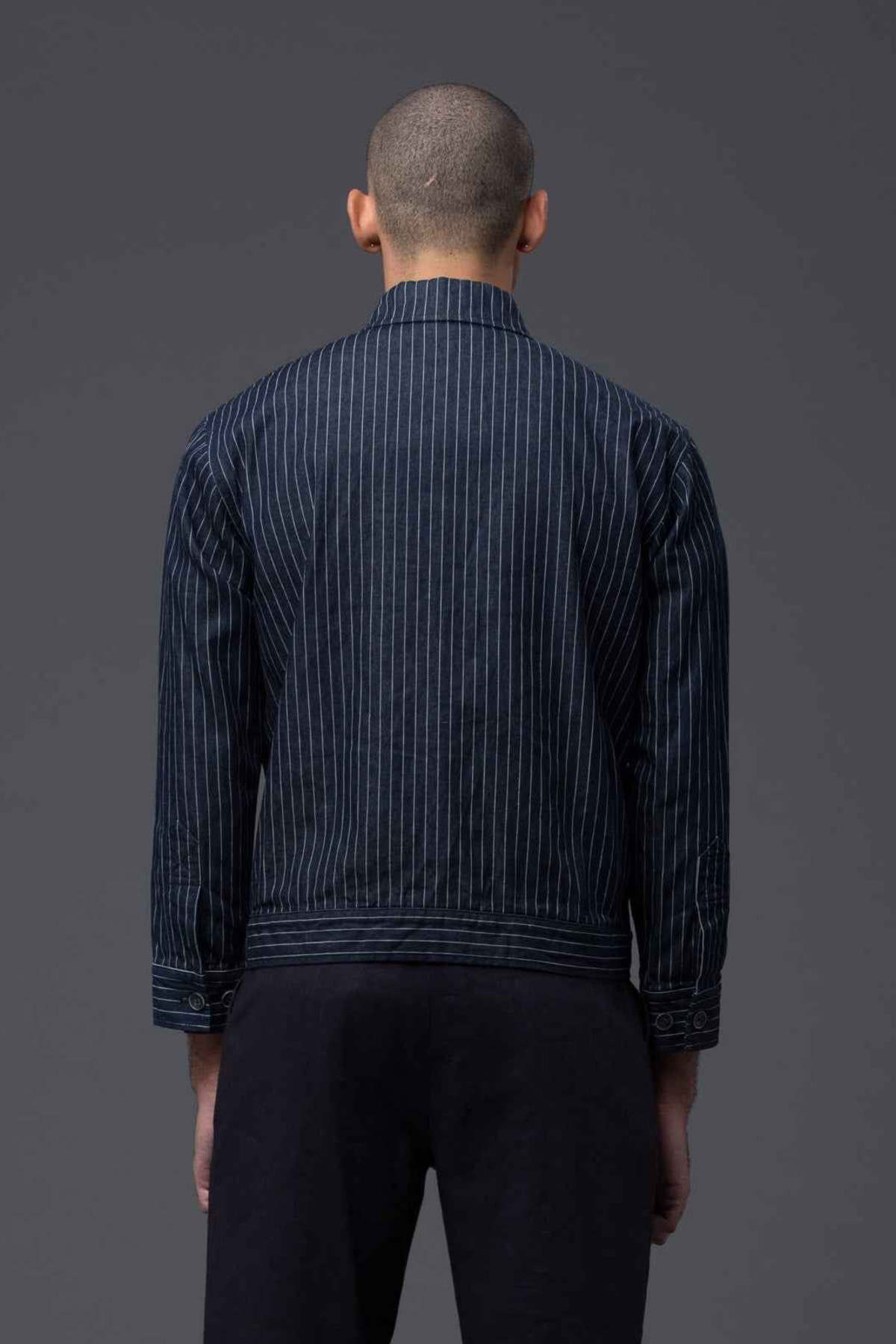 THE ENSIGN Carson Coat - Navy Pinstripe - Image 3 of 5