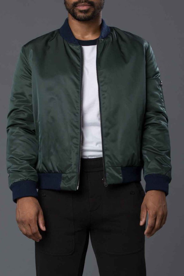 THE ENSIGN Krammer & Stout Reversible Dean Bomber Jacket - Blue/Green