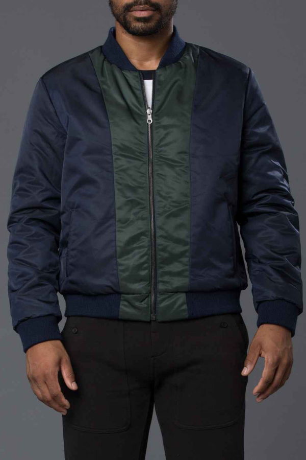THE ENSIGN Krammer & Stout Reversible Dean Bomber Jacket - Blue/Green