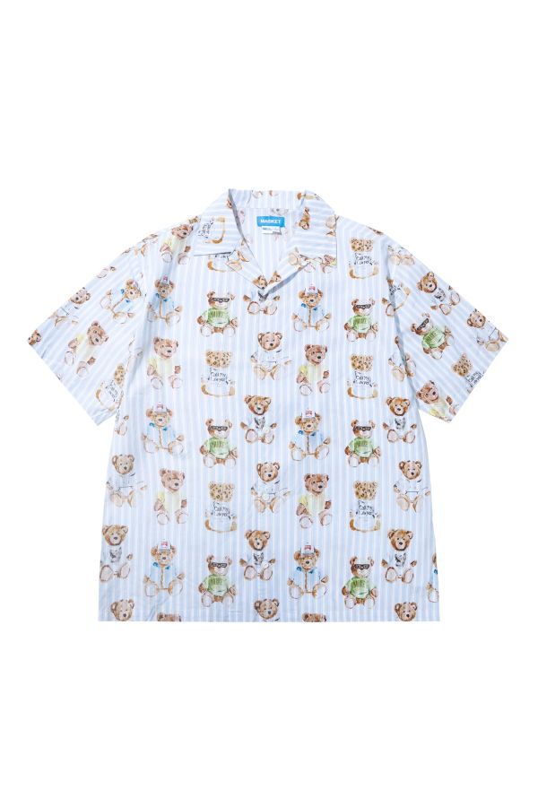 MARKET Teddy Striped SS Woven Shirt