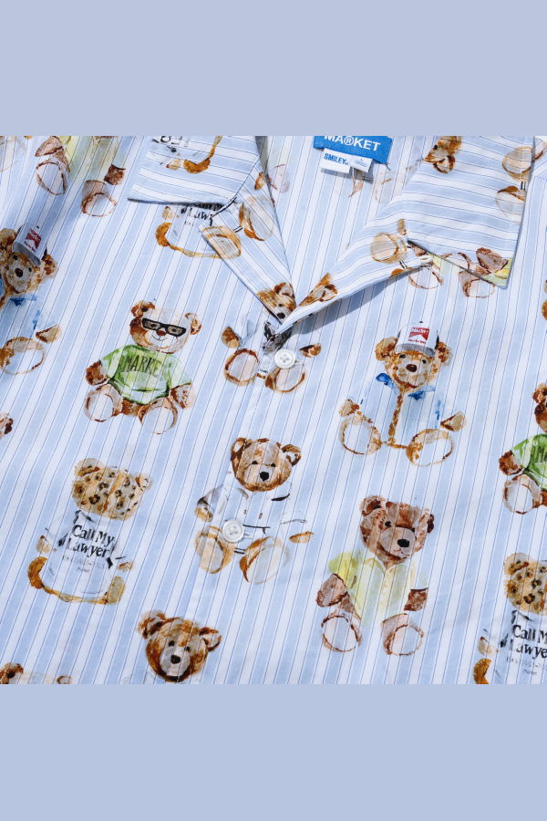 MARKET Teddy Striped SS Woven Shirt