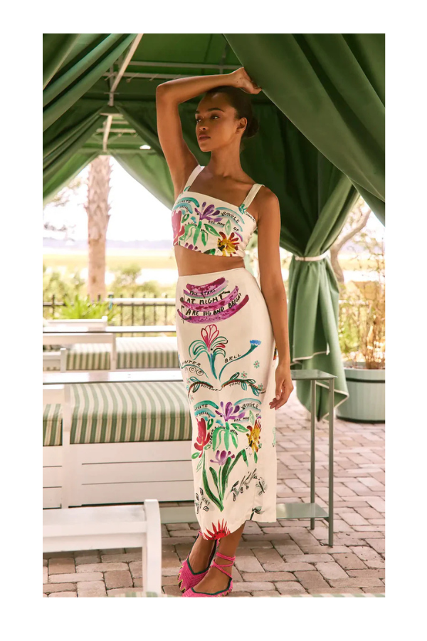 Hunter Bell Lynne Skirt in Anniversary Print - Multicolor