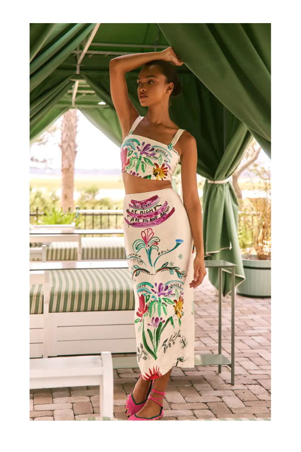 Hunter Bell Lynne Skirt in Anniversary Print - Multicolor