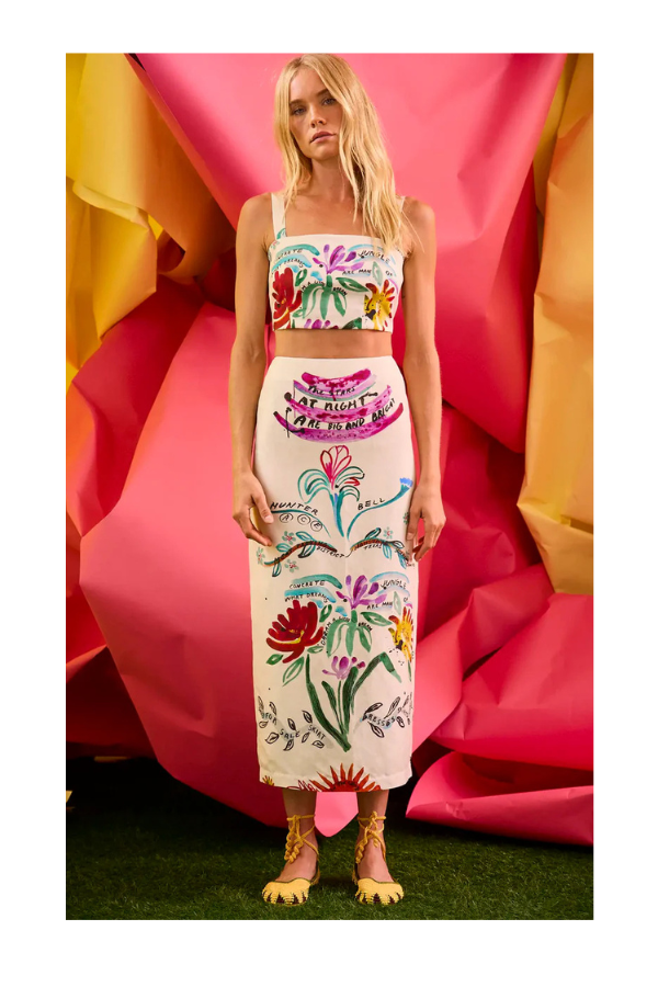 Hunter Bell Lynne Skirt in Anniversary Print - Multicolor