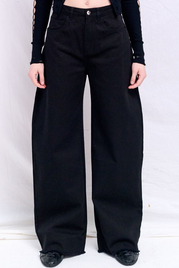 Marques Almeida Black Drill Boyfriend Style Jeans