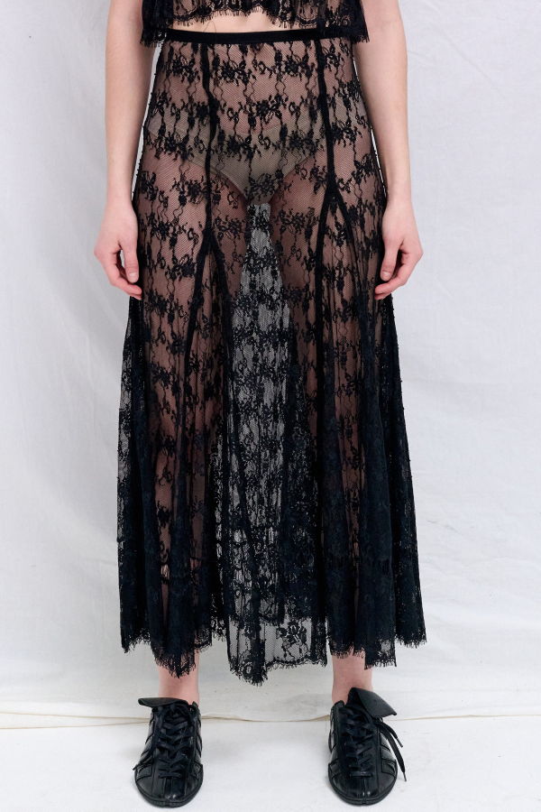 Collina Strada Black Lace Pamela Skirt