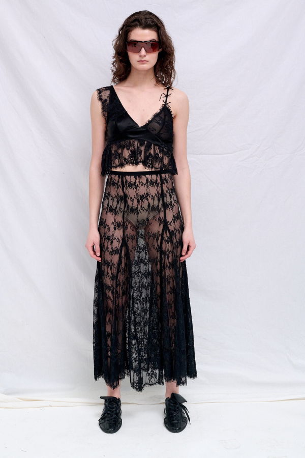 Collina Strada Black Lace Pamela Skirt