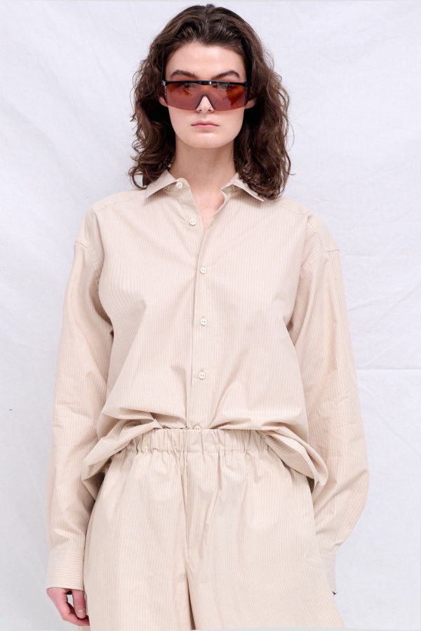 Baserange Brown Stripe Claude Shirt