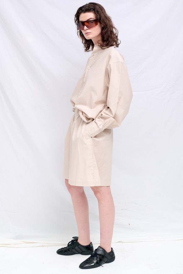 Baserange Claude Shorts - Brown Stripe