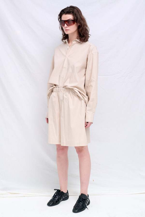 Baserange Claude Shorts - Brown Stripe