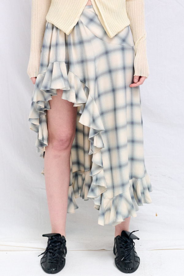 Collina Strada Cloudy Plaid Flannel Florist Skirt