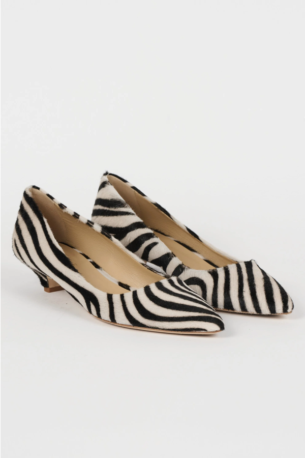 Jamie Haller The Kitty Point Heel Zebra Heels