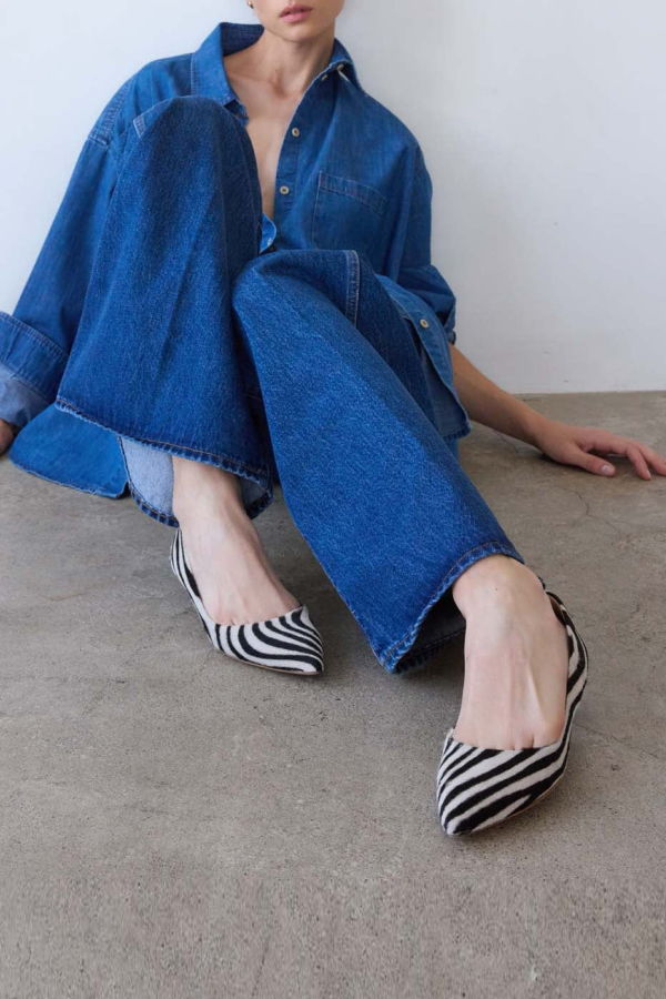 Jamie Haller The Kitty Point Heel Zebra Heels