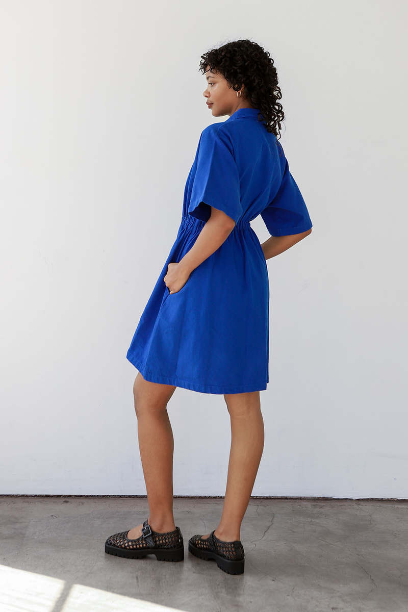 Noble Utility Dress - Cobalt