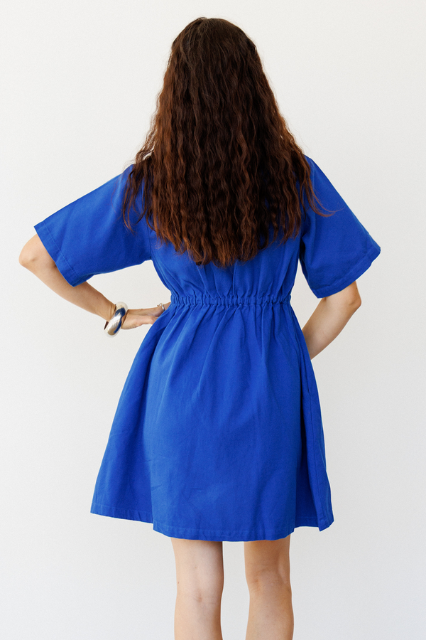 Noble Utility Dress - Cobalt
