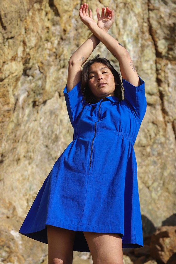 Noble Utility Dress - Cobalt