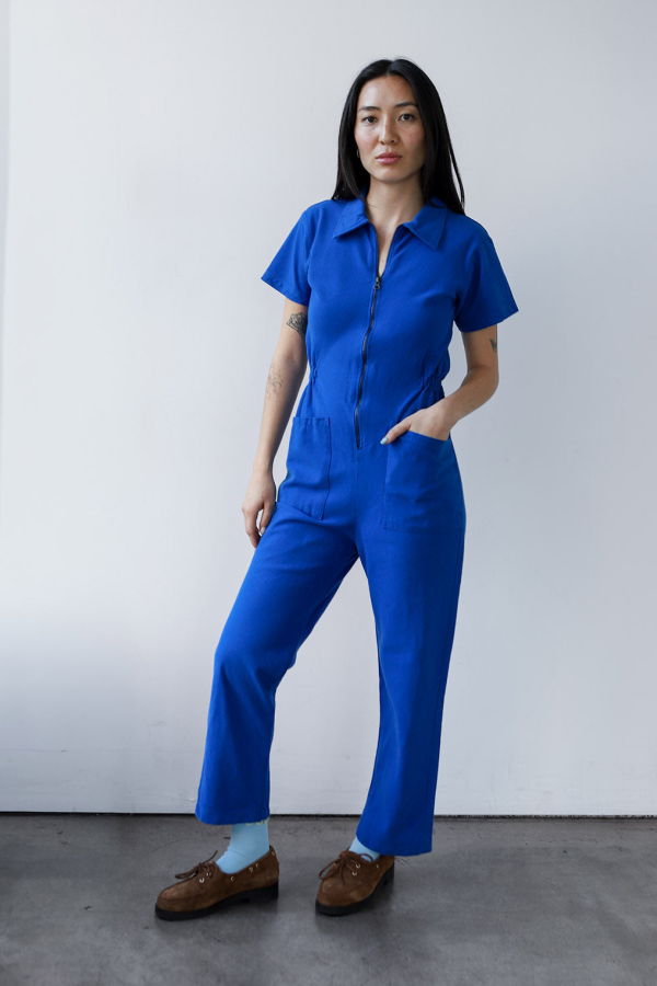 Noble Utility Suit Jumpsuit - Cobalt