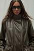 APPARIS Edie Sans Leather Parka - Deep Brown - Thumbnail 4