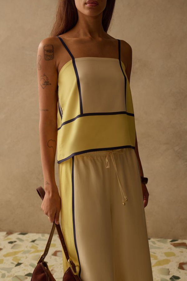 Sancia Sian Top - Canary Stripe