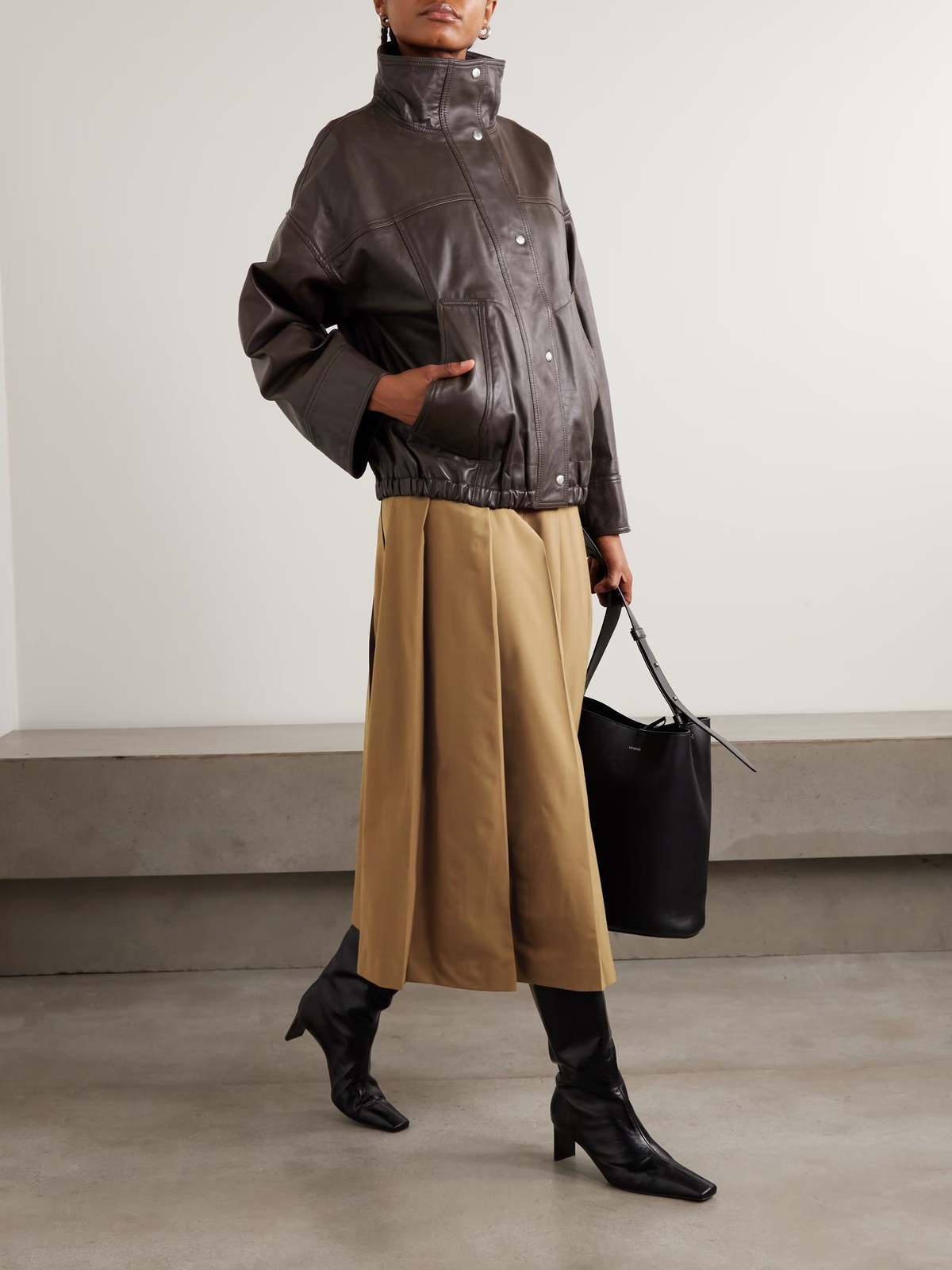 Róhe Pleated Wool Skirt - Image 2 of 4