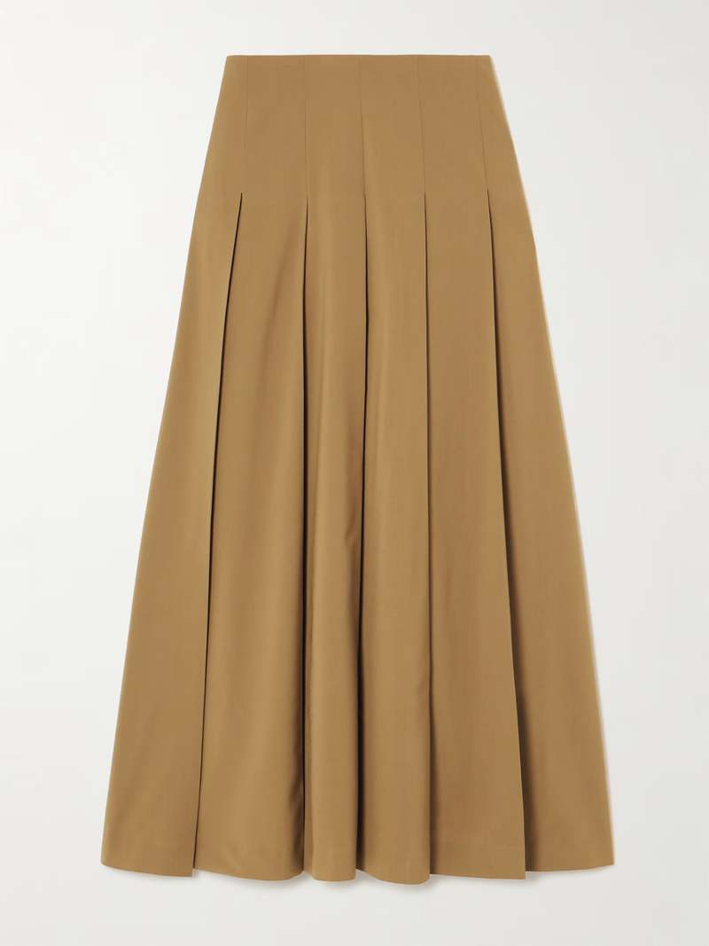 Rhe Pleated Wool Skirt