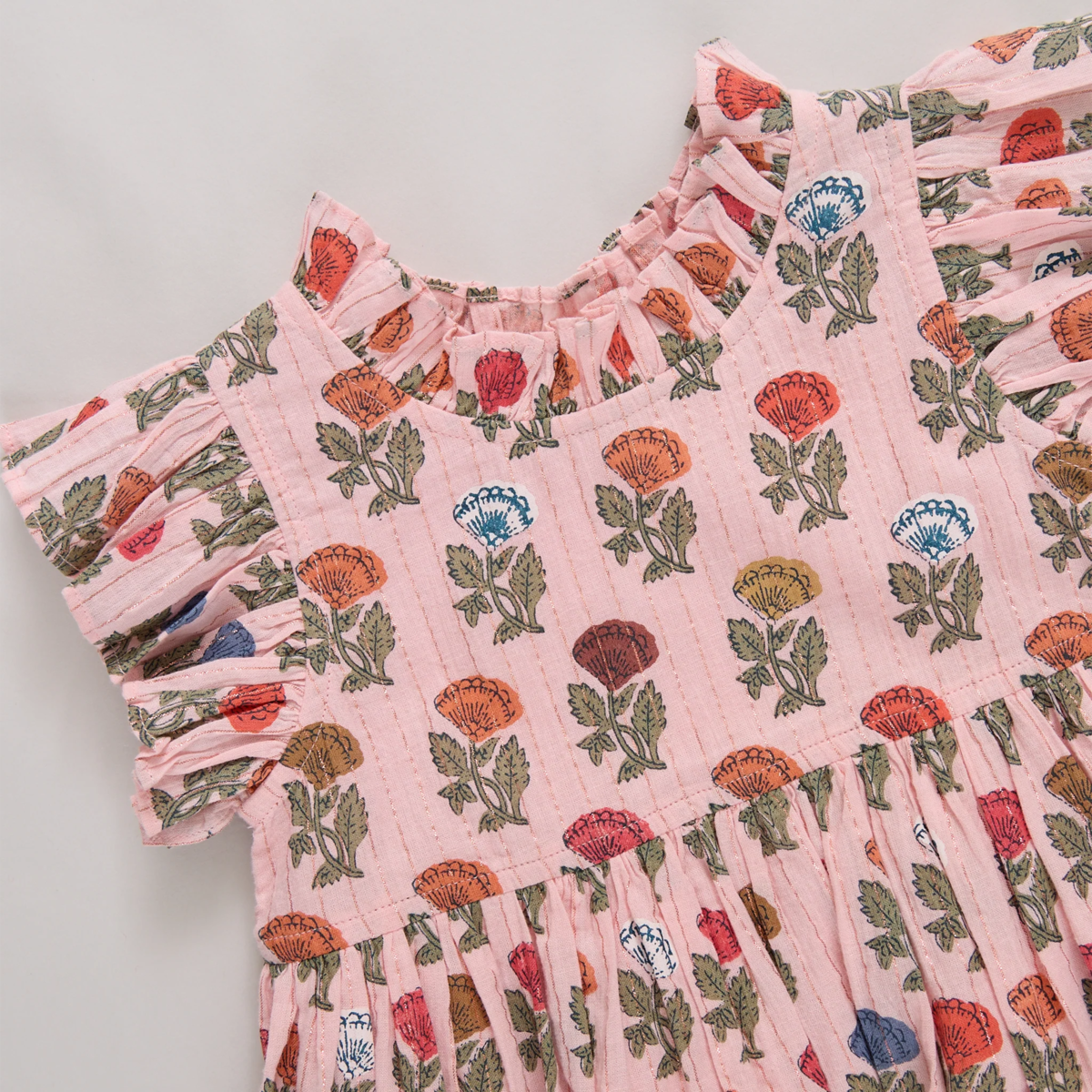 KIDS Pink Chicken Jennifer Multi Flower Drop Dress - Image 2 of 5