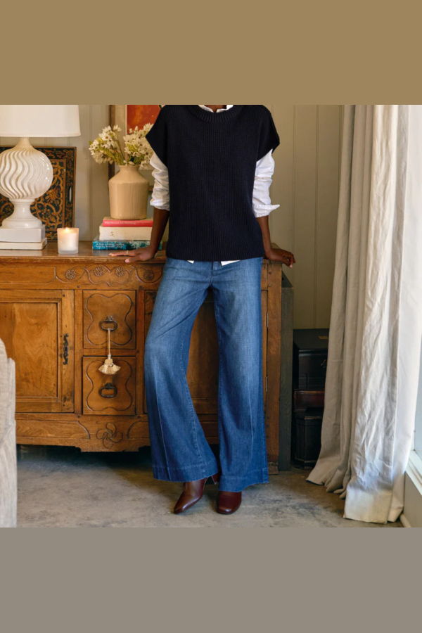 Frank & Eileen West Village Italian Wide Leg Chino - 1984 Washed Blue