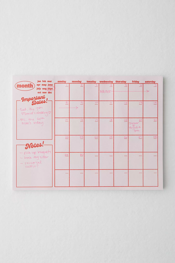 Sunthing Studio Monthly Notepad