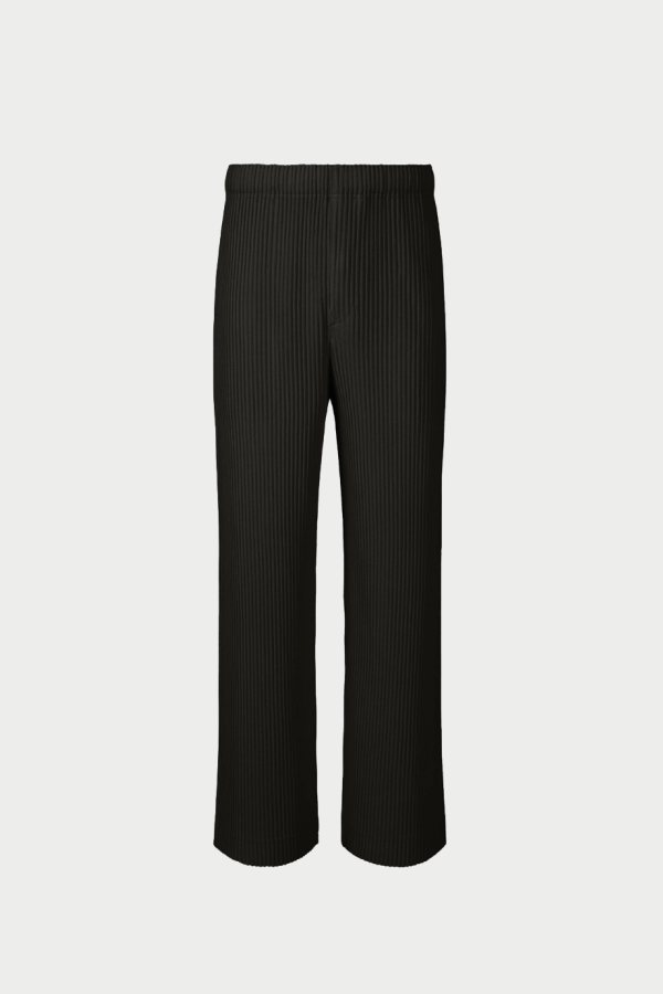 Issey Miyake Straight-Leg Pleated Trousers - Black