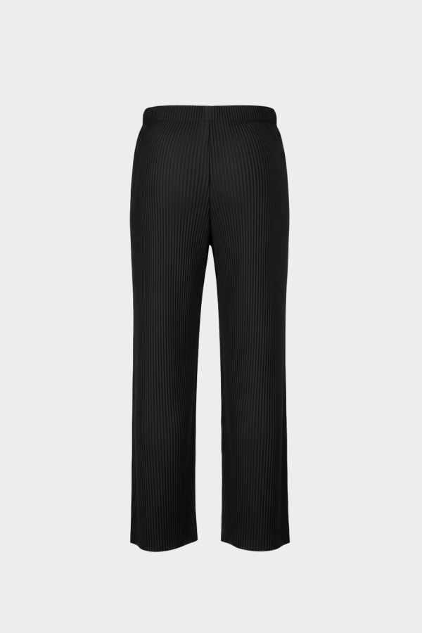 Issey Miyake Straight-Leg Pleated Trousers - Black