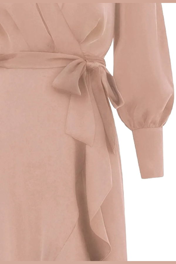 Zimmermann Silk Wrap Midi Dress - Dusty Rose