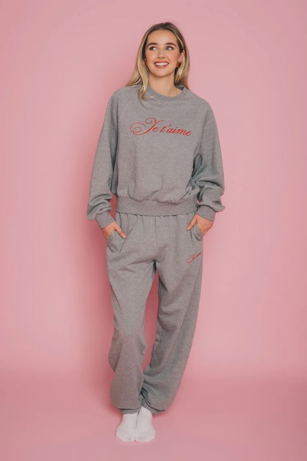 Brunette the Label Je T'aime Oversized Jogger - Gray