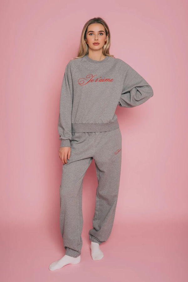 Brunette the Label Je T'aime Oversized Jogger - Gray