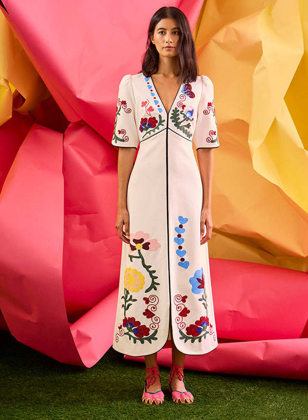 knee length dresses for ladies Iris Dress | Tie Front Midi Dress main image 0